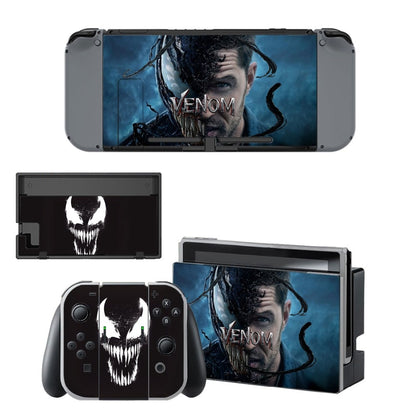 Spiderman and Venom Decal Vinyl Skin Sticker for Nintendo Switch NS Console + Controller + Stand Holder Protective Skin Sticker