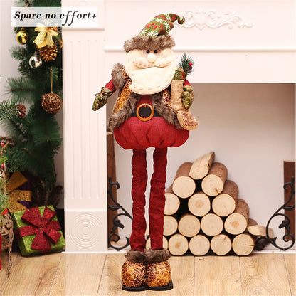 Standing Large Retractable Santa Claus/Snowman/Reindeer Figurine Christmas tree Ornaments Kids Christmas Gifts