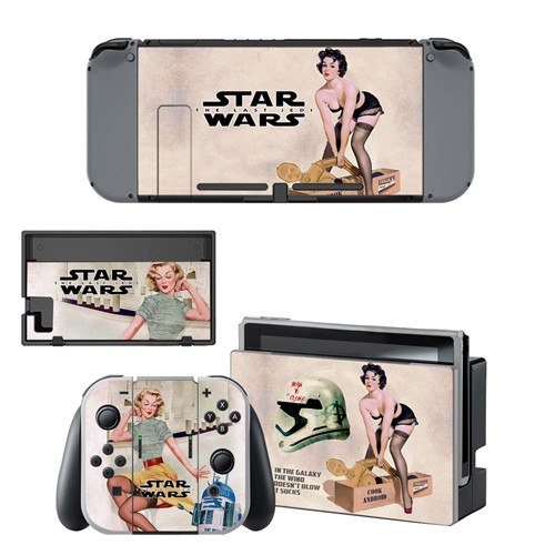 Star Wars Decal Vinyl Skin Sticker for Nintendo Switch NS Console + Controller + Stand Holder Protective Skin Sticker