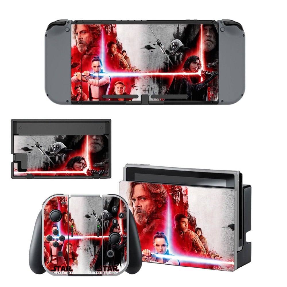 Star Wars Decal Vinyl Skin Sticker for Nintendo Switch NS Console + Controller + Stand Holder Protective Skin Sticker