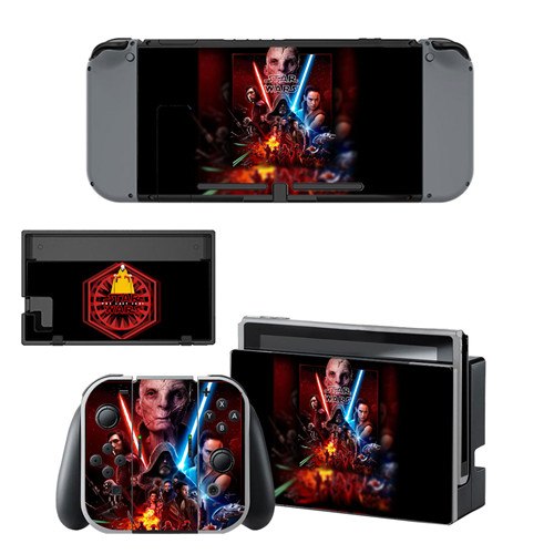 Star Wars Decal Vinyl Skin Sticker for Nintendo Switch NS Console + Controller + Stand Holder Protective Skin Sticker