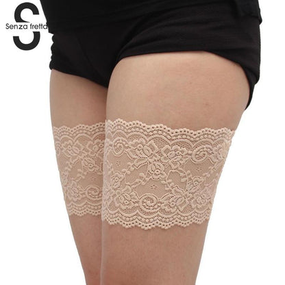 Summer Sexy Floral Lace Leg Warmers Sexy Lace Bowknots Women Thigh Socks with 2 Rows of None Slip Silicone Leg Warmers MLLBT001