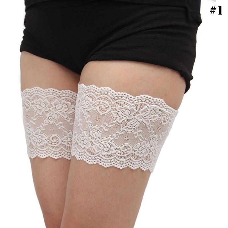 Summer Sexy Floral Lace Leg Warmers Sexy Lace Bowknots Women Thigh Socks with 2 Rows of None Slip Silicone Leg Warmers MLLBT001