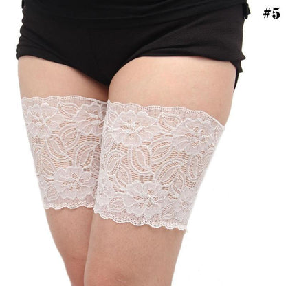 Summer Sexy Floral Lace Leg Warmers Sexy Lace Bowknots Women Thigh Socks with 2 Rows of None Slip Silicone Leg Warmers MLLBT001