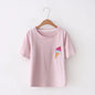 Summer T Shirt Women Casual Short Sleeves T-Shirt Top O-Neck Female Tshirt students' loose fitting