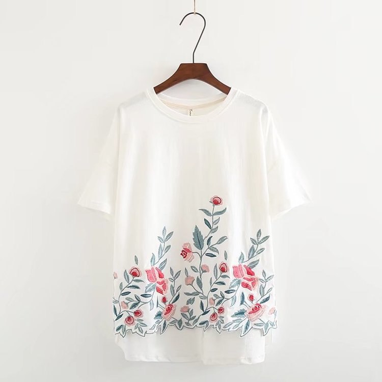 Summer T Shirt Women Casual Short Sleeves T-Shirt Top O-Neck Female Tshirt students' loose fitting