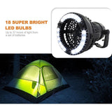 Super Bright 2 in 1 18LED Tent Camping Light with Ceiling Fan Hiking portable Outdoor Lantern cool comfortable Lamp