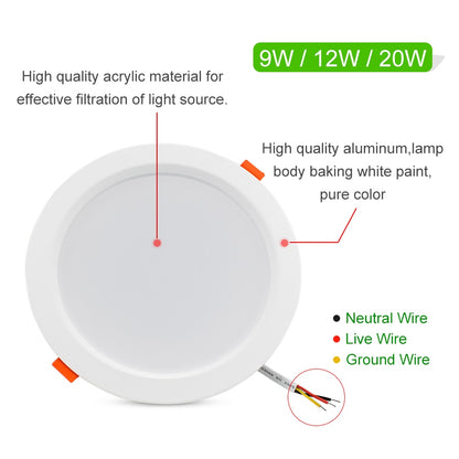 Super Bright Led Downlight Cob Spot Light 3W 5W 9W 12W 20W SMD 5730 Led Spot Light 220V Recessed Led Downlight For Home Lighting