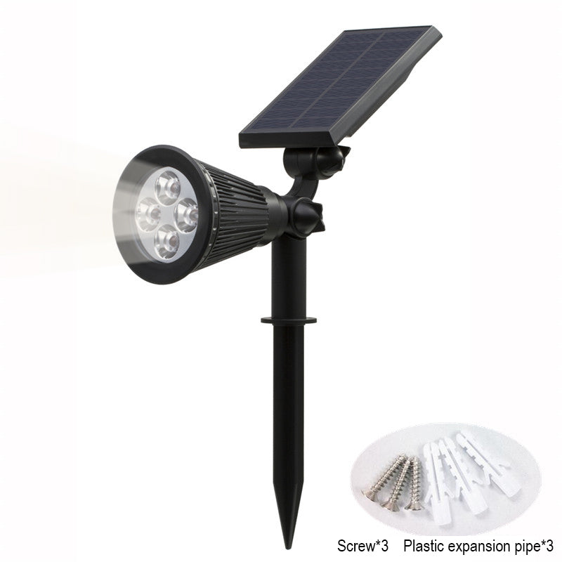 T-SUNRISE Solar Spotlight Adjustable Solar Powered Lamp 4/7 LED In-Ground Light Waterproof Landscape Wall Light Outdoor Garden