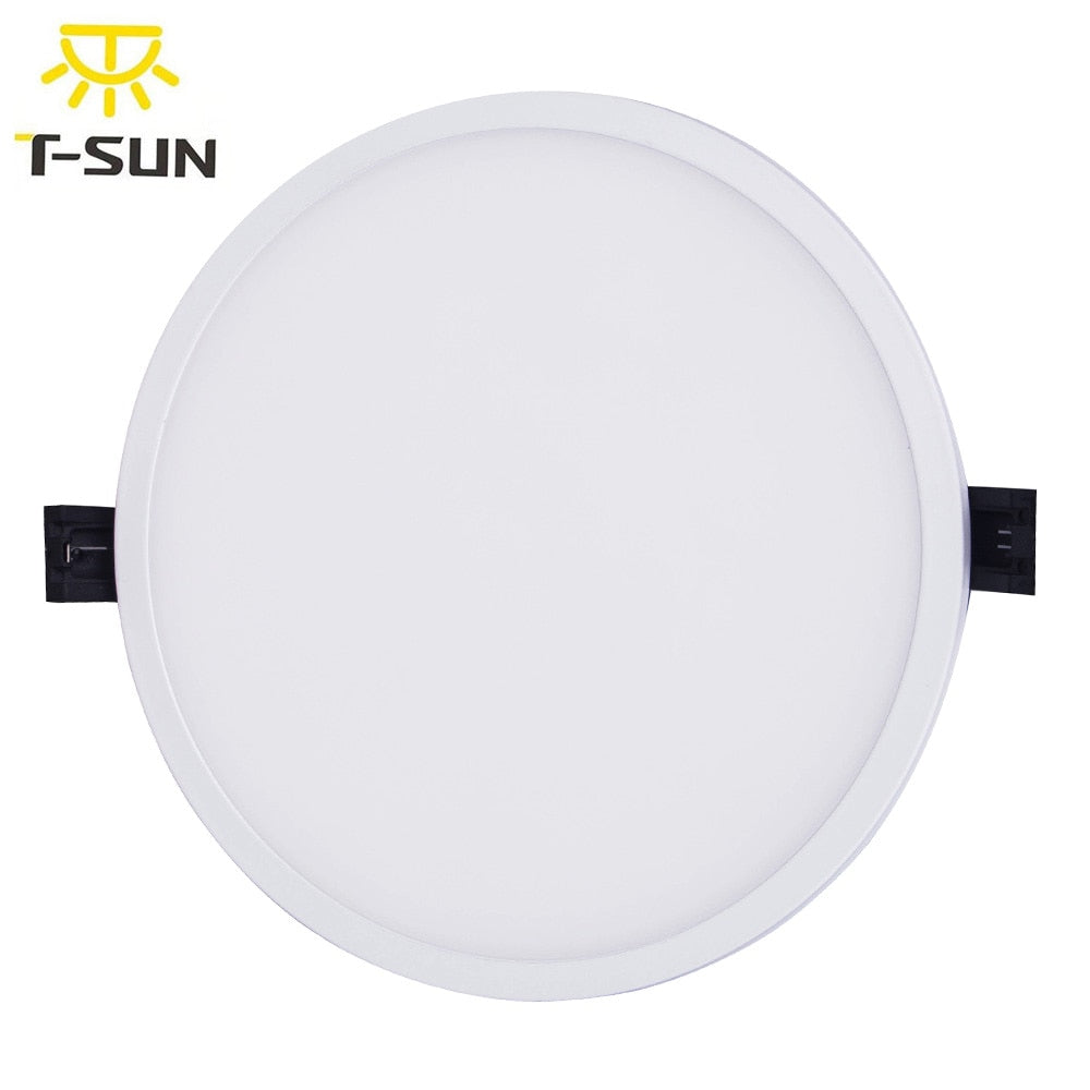 T-SUNRISE Ultra Thin LED Panel Downlight 8W 16W 24W 32W Round/Square LED Ceiling Recessed Lights Power Supply Included SMD4014