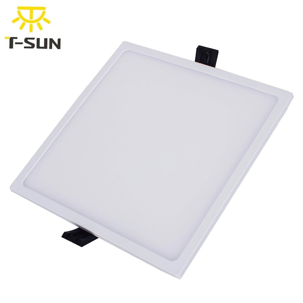 T-SUNRISE Ultra Thin LED Panel Downlight 8W 16W 24W 32W Round/Square LED Ceiling Recessed Lights Power Supply Included SMD4014