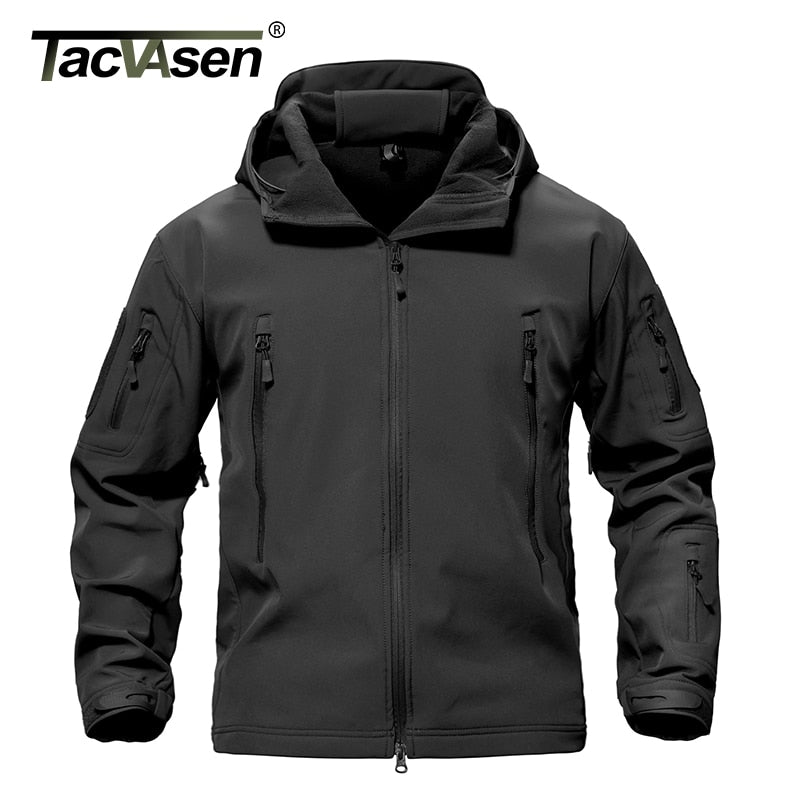 TACVASEN Army Camouflage Men Jacket Coat Military Tactical Jacket Winter Waterproof Soft Shell Jackets Windbreaker Hunt Clothes  1