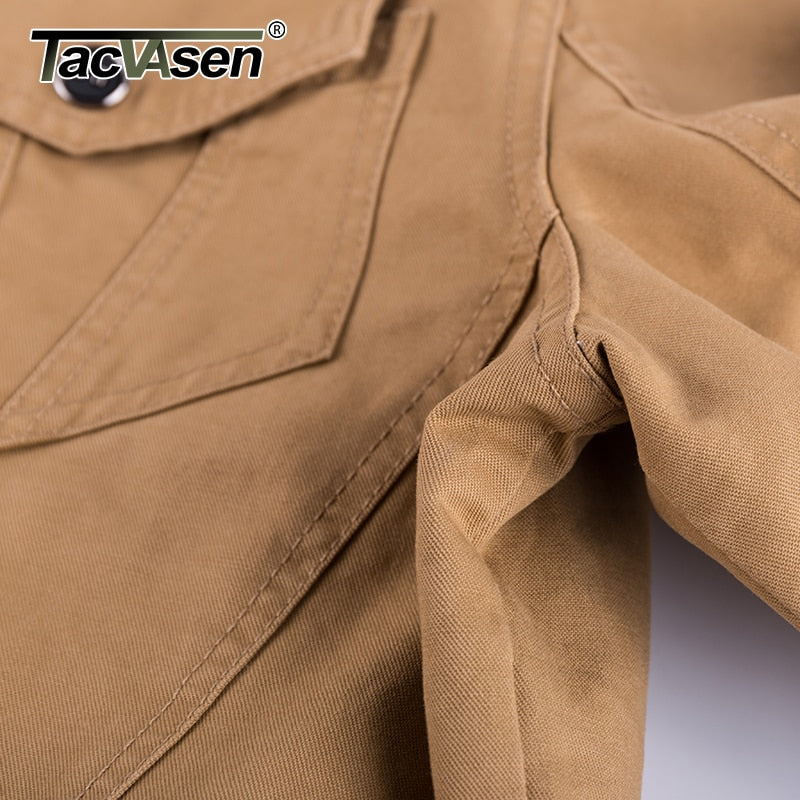 TACVASEN Military Jacket Men Winter Cotton Jacket Coat Army Men's Pilot Jacket Air Force Autumn Casual Cargo Jaqueta TD-QZQQ-009