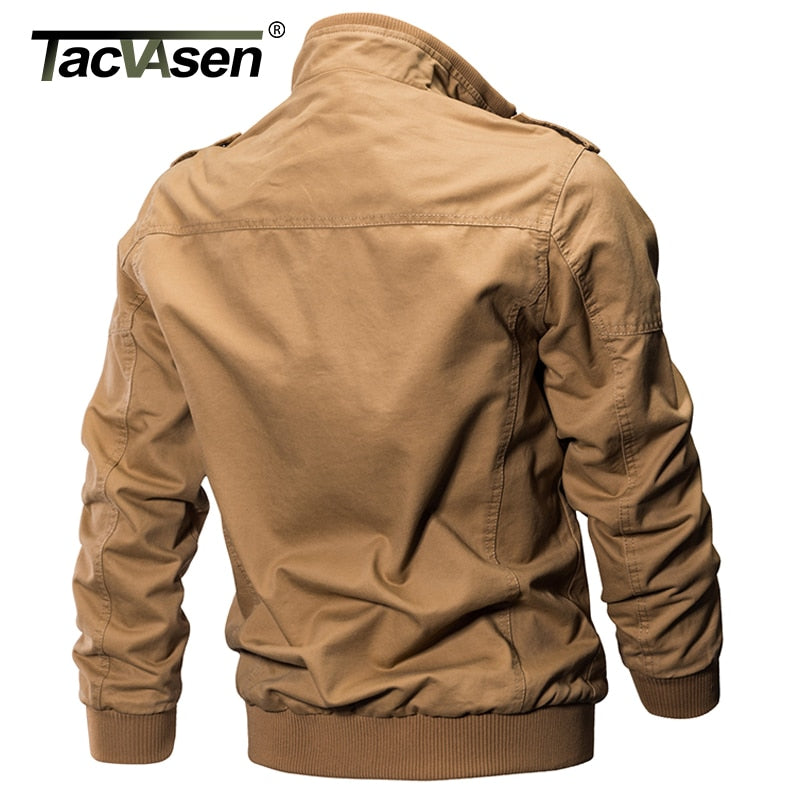 TACVASEN Military Jacket Men Winter Cotton Jacket Coat Army Men's Pilot Jacket Air Force Autumn Casual Cargo Jaqueta TD-QZQQ-009