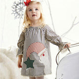 TELOTUNY Toddler Kids Baby Girls Santa Striped Princess Dress Christmas Outfits Clothes no23