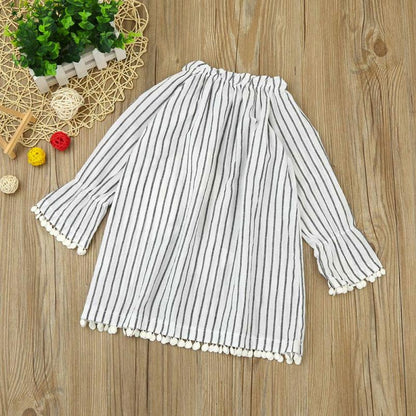 TELOTUNY Toddler Kids Baby Girls Santa Striped Princess Dress Christmas Outfits Clothes no23