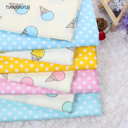 TIANXINYUE Ice cream fabric 95% Cotton Fabric quilting Baby Cloth Kids bedding patchwork tissue Textile Sewing fabric