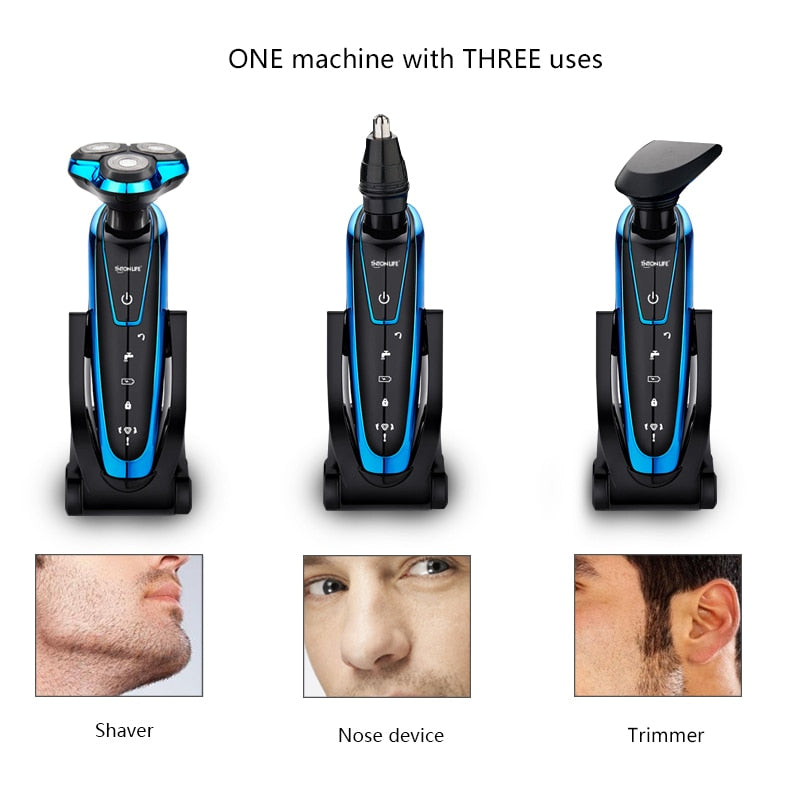 TINTON LIFE Men Washable Rechargeable Electric Shaver Electric Shaving Beard Machine Razor Rechargeable