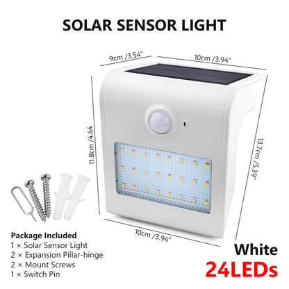 TSLEEN Waterproof LED Solar Powered PIR Sensor Wall Light Patio Garden Lamps 24 46 Leds Lamp Luminaria Solar With 18650 Battery