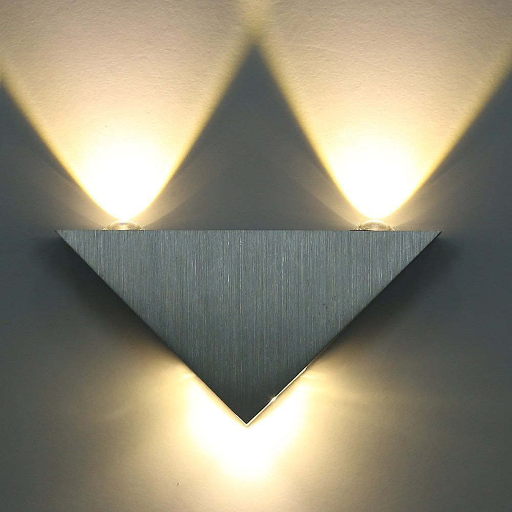 Tanbaby 3W Aluminum Triangle led wall lamp AC85-265V high power led Modern Home lighting indoor and outdoor decoration light