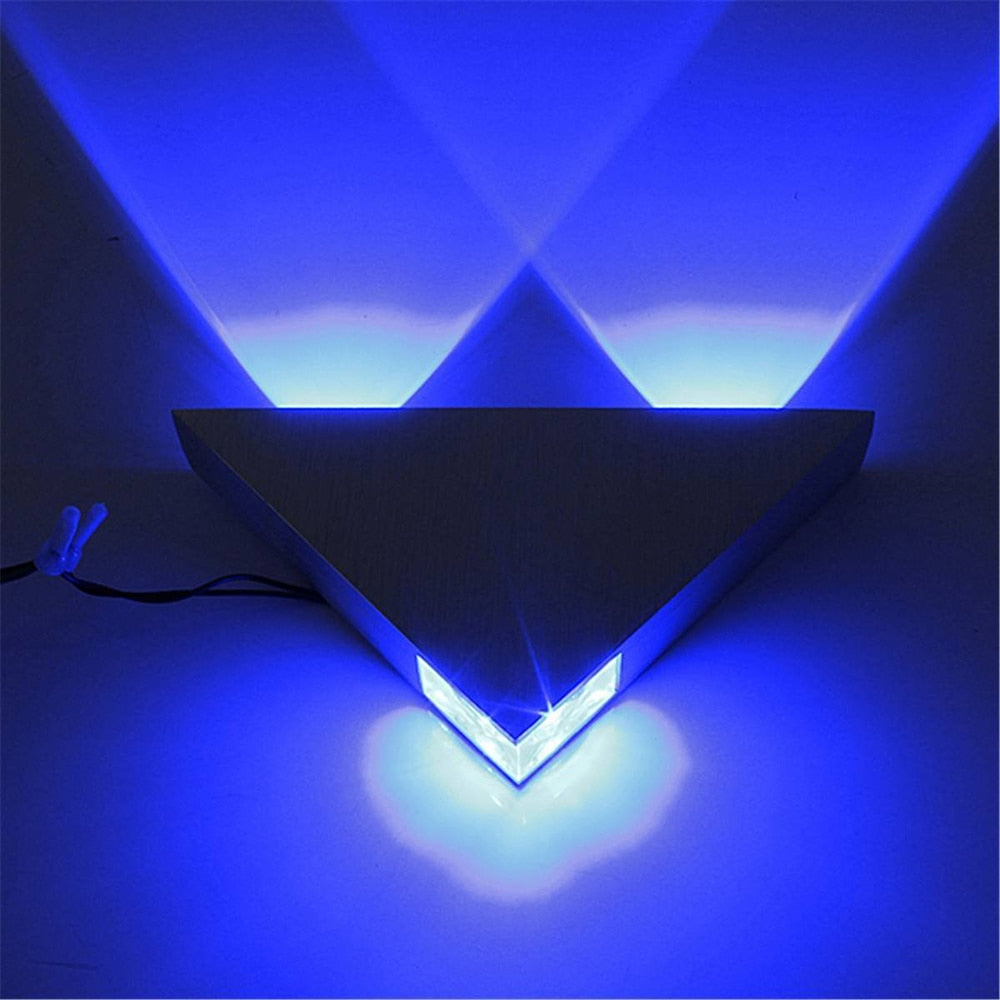 Tanbaby 3W Aluminum Triangle led wall lamp AC85-265V high power led Modern Home lighting indoor and outdoor decoration light