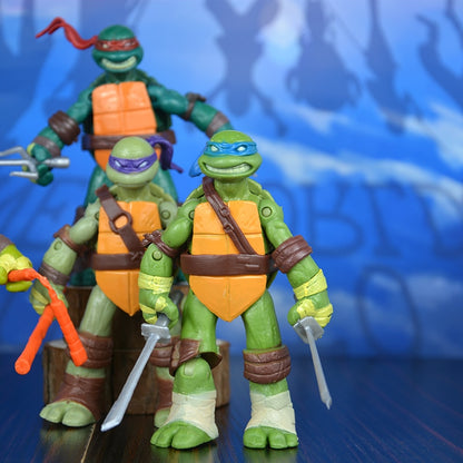 Teenage Mutant 4pcs Donatello Raffaello Leonardo Da Vinci Nickelodeon Toy Anime Action Figure Collectible Model Toy