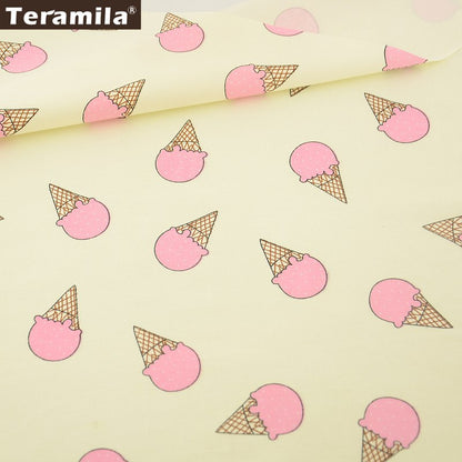 Teramila Cotton Fabric 25 Designs Pink Series Quilting Charm Packs Fat Quarter Meter DIY For Bedding Clothing Dress Home Textile