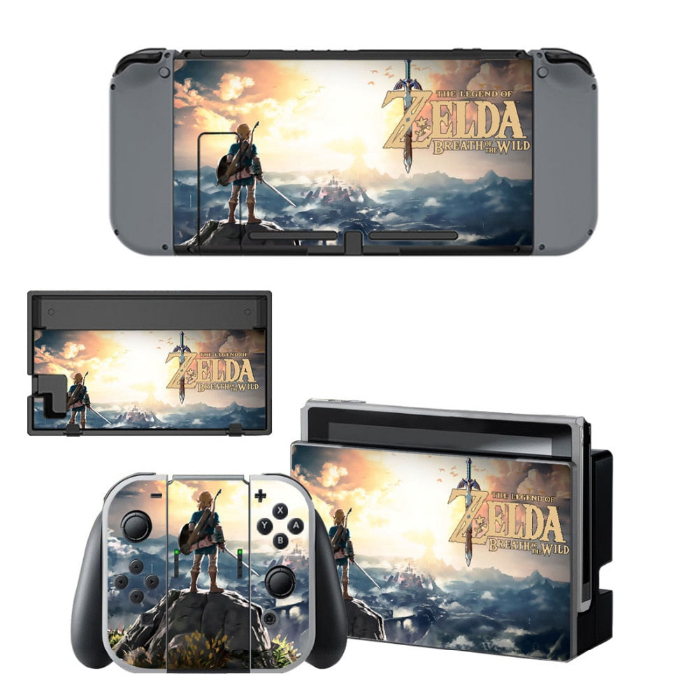 The Legend of Zeld Breath of The Wild Skin Sticker Decal For Nintendo Switch Console and Controller for NS Skin Sticker