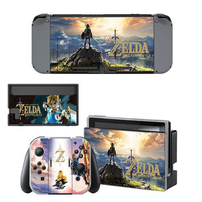 The Legend of Zelda Decal Vinyl Skin Sticker for Nintendo Switch NS Console+Controller+Stand Holder Protective Film