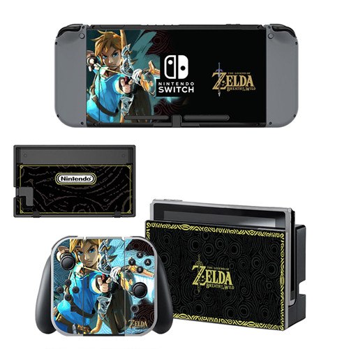 The Legend of Zelda Decal Vinyl Skin Sticker for Nintendo Switch NS Console+Controller+Stand Holder Protective Film