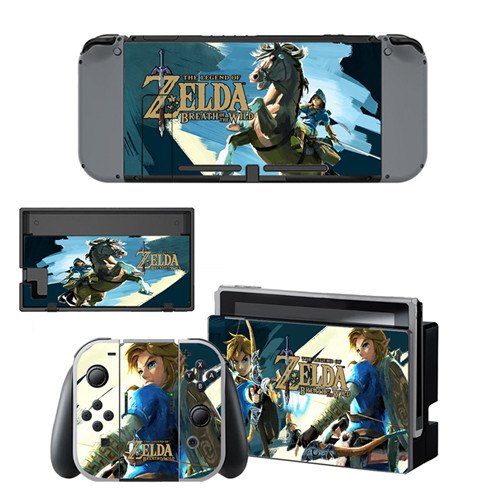 The Legend of Zelda Decal Vinyl Skin Sticker for Nintendo Switch NS Console+Controller+Stand Holder Protective Film