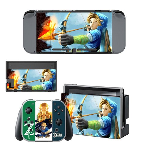 The Legend of Zelda Decal Vinyl Skin Sticker for Nintendo Switch NS Console+Controller+Stand Holder Protective Film