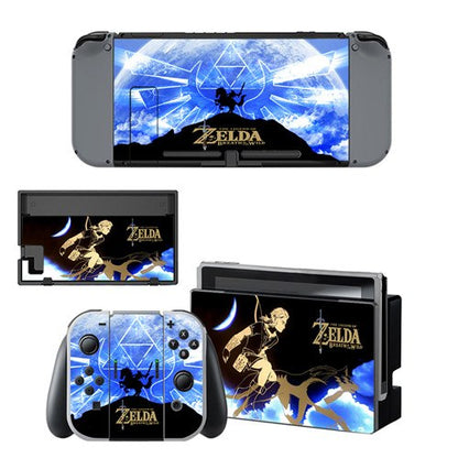 The Legend of Zelda Decal Vinyl Skin Sticker for Nintendo Switch NS Console+Controller+Stand Holder Protective Film