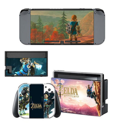 The Legend of Zelda Decal Vinyl Skin Sticker for Nintendo Switch NS Console+Controller+Stand Holder Protective Film