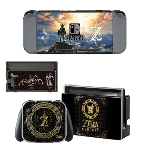 The Legend of Zelda Decal Vinyl Skin Sticker for Nintendo Switch NS Console+Controller+Stand Holder Protective Film