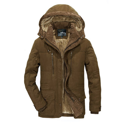 The new winter jacket Middle age Men Plus thjck warm coat jacket men's casual hooded coat jacket size 4XL 5XL 6XL