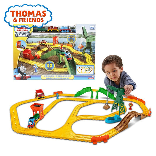 Thomas &amp; Friends Electric Series Mini Car Toy Magnetic Matel Train Track Brinquedos Brendam Docks Deluxe Set Thomas Toy For Kids