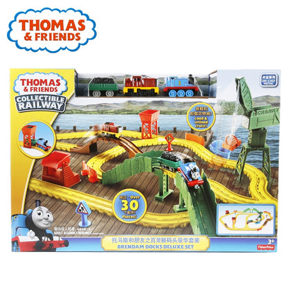 Thomas &amp; Friends Electric Series Mini Car Toy Magnetic Matel Train Track Brinquedos Brendam Docks Deluxe Set Thomas Toy For Kids