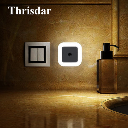 Thrisdar Novelty LED Night Light Wall Socket Lights With EU US Plug Auto Light Sensor Bedroom Bedside Baby Kids Emergency Light