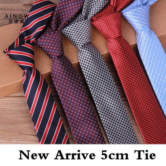 TieSet New Arrival Men's Ties 5cm Narrow Korean Version Skinny Tie Casual Fashion Wind Of England Married Wedding Necktie T-251