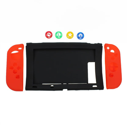 TingDong 7 in 1 Silicone Case for Nintend Switch NS Console Protective Skin Cover with Thumb Stick Grip Caps for JoyCon