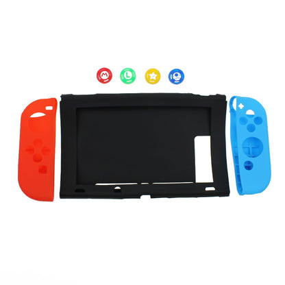 TingDong 7 in 1 Silicone Case for Nintend Switch NS Console Protective Skin Cover with Thumb Stick Grip Caps for JoyCon