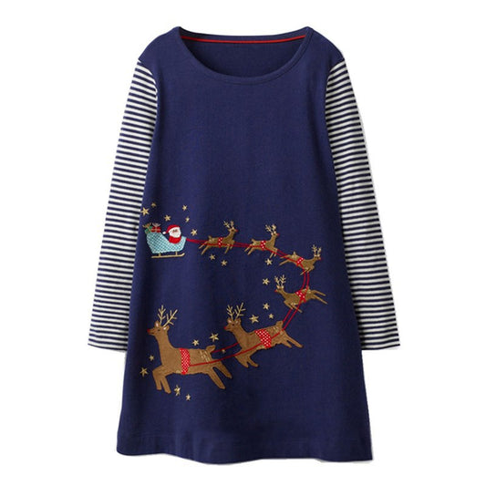 Toddler Girls Dresses Christmas Children Princess Dress for Party Wedding 2018 Autumn Kids Long Sleeve Dress Baby Girl Clothes