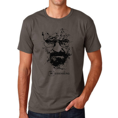 Top Quality Cotton heisenberg funny men t shirt casual short sleeve breaking bad print mens T-shirt Fashion cool T shirt for men