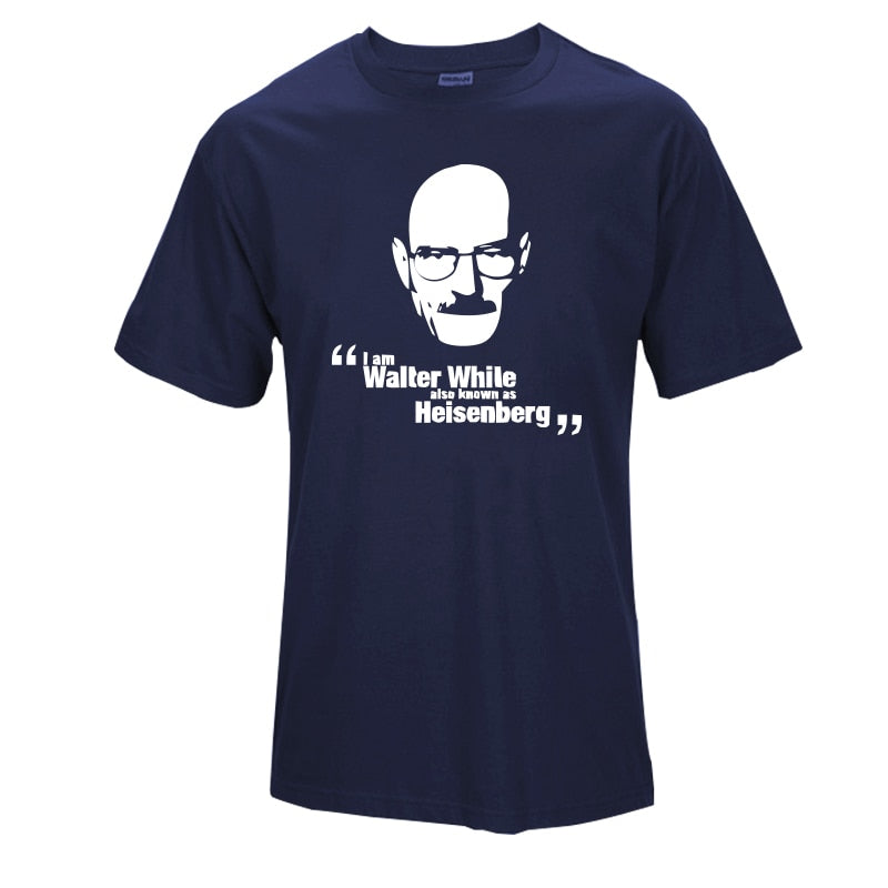 Top Quality Cotton heisenberg funny men t shirt casual short sleeve breaking bad print mens T-shirt Fashion cool T shirt for men