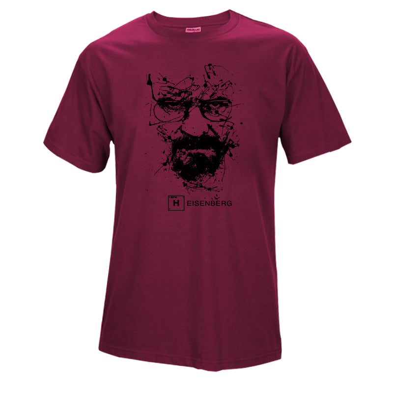 Top Quality Cotton heisenberg funny men t shirt casual short sleeve breaking bad print mens T-shirt Fashion cool T shirt for men