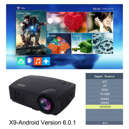 Touyinger Everycom X9 LED HD Projector 3500 Lumens Beamer 1280*800 LCD TV Full HD 4K Video Home Theater Multimedia HDMI /VGA/ AV