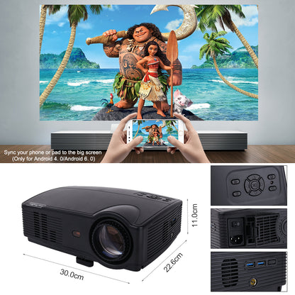 Touyinger Everycom X9 LED HD Projector 3500 Lumens Beamer 1280*800 LCD TV Full HD 4K Video Home Theater Multimedia HDMI /VGA/ AV