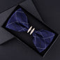 Tuxedo Metal Crystal Wedding Bow Tie Men Women Butterfly Knot Cravat Black Purple Blue Jujube Red Groom Party Banquet Meet Club