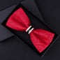 Tuxedo Metal Crystal Wedding Bow Tie Men Women Butterfly Knot Cravat Black Purple Blue Jujube Red Groom Party Banquet Meet Club